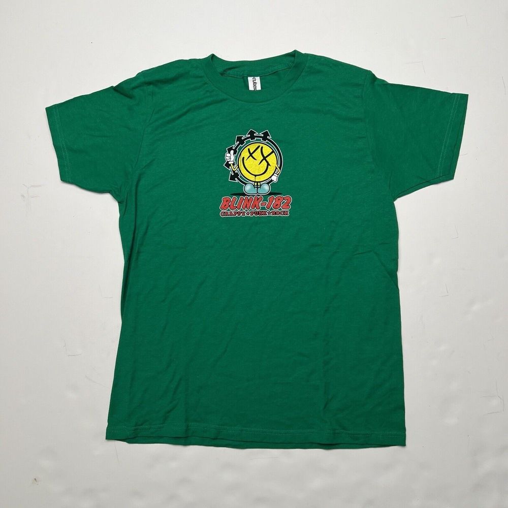 Blink-182 Crappy Punk Rock Band T-Shirt Women’s Size XL Green